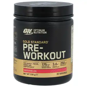 Holland & Barrett Optimum Nutrition Gold Standard Pre-Workout Watermelon - 330g aanbieding
