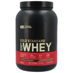 Holland & Barrett Optimum Nutrition Gold Standard 100% Whey Chocolate Hazelnut - 896g aanbieding