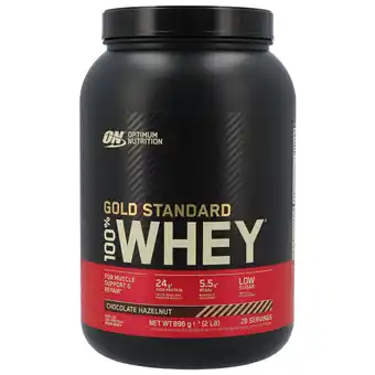 Holland & Barrett Optimum Nutrition Gold Standard 100% Whey Chocolate Hazelnut - 896g aanbieding
