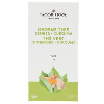 Holland & Barrett Jacob Hooy Groene Thee Gember Kurkuma - 20 Theezakjes aanbieding