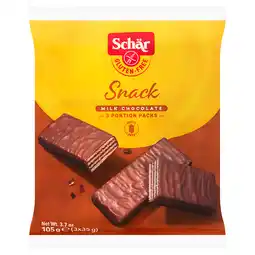Holland & Barrett Schär Snack Milk Chocolate Glutenvrije Wafels - 3x35g aanbieding