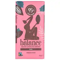 Holland & Barrett Balance Dark Pure Chocoladereep - 100 g aanbieding
