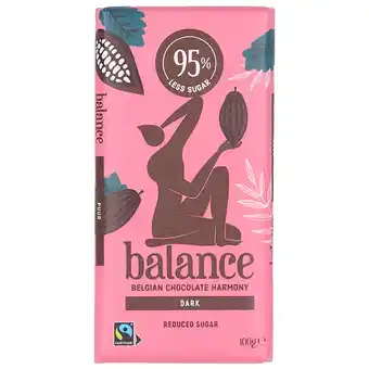 Holland & Barrett Balance Dark Pure Chocoladereep - 100 g aanbieding