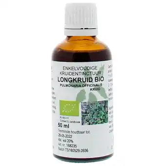 Holland & Barrett Natura Sanat Longkruid Bio Enkelvoudige Kruidentinctuur - 50 ml aanbieding