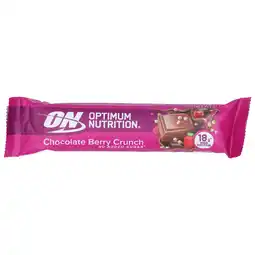 Holland & Barrett Optimum Nutrition Crunch Protein Bar Chocolate Berry - 55g aanbieding