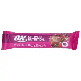 Holland & Barrett Optimum Nutrition Crunch Protein Bar Chocolate Berry - 55g aanbieding