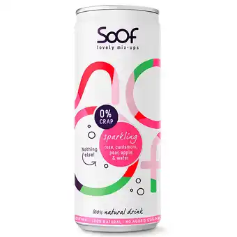 Holland & Barrett Soof Sparkling Rose, Cardamom, Pear, Apple & Water - 250ml aanbieding
