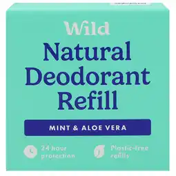 Holland & Barrett Wild Deodorant Mint & Aloe Navulling - 40g aanbieding