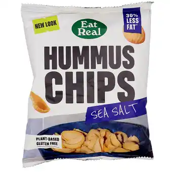 Holland & Barrett Eat Real Hummus Chips Sea Salt - 45g aanbieding