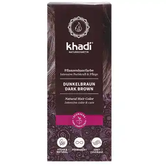 Holland & Barrett Khadi Haarkleuring Dark Brown - 100g aanbieding