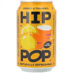 Holland & Barrett Hip Pop Living Soda Ginger & Turmeric - 330ml aanbieding