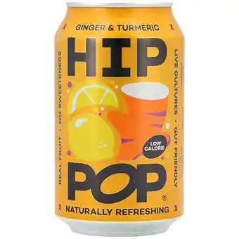 Holland & Barrett Hip Pop Living Soda Ginger & Turmeric - 330ml aanbieding