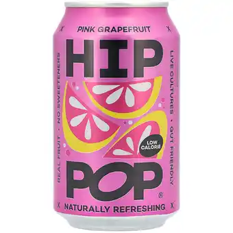 Holland & Barrett Hip Pop Living Soda Pink Grapefruit - 330ml aanbieding