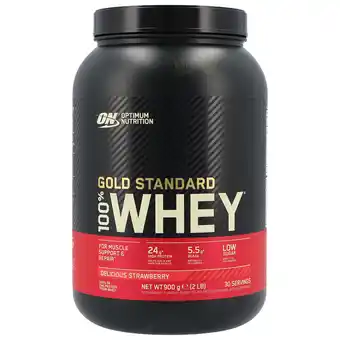 Holland & Barrett Optimum Nutrition Gold Standard 100% Whey Delicious Strawberry - 900g aanbieding
