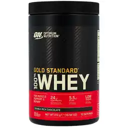 Holland & Barrett Optimum Nutrition Gold Standard 100% Whey Double Rich Chocolate - 310g aanbieding