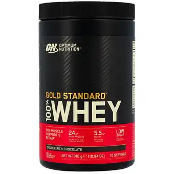 Holland & Barrett Optimum Nutrition Gold Standard 100% Whey Double Rich Chocolate - 310g aanbieding