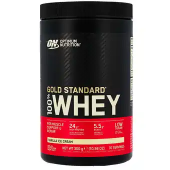 Holland & Barrett Optimum Nutrition Gold Standard 100% Whey Vanilla Ice Cream - 300g aanbieding