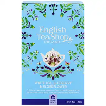 Holland & Barrett English Tea Shop White Tea, Blueberry & Elderflower - 20 theezakjes aanbieding