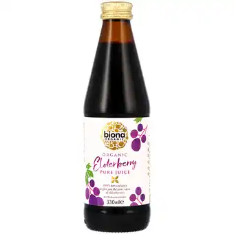 Holland & Barrett Biona Organic Elderberry Pure Juice - 330ml aanbieding