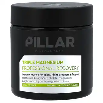 Holland & Barrett PILLAR Performance Triple Magnesium Professional Recovery Poeder Kokos & Ananas - 200g aanbieding