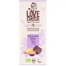 Holland & Barrett Lovechock Date Chocolate Passion Fruit Mango 69% – 70g aanbieding
