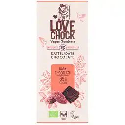 Holland & Barrett Lovechock Date Chocolate Dark 69% - 70g aanbieding