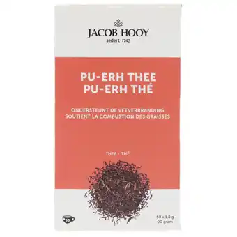 Holland & Barrett Jacob Hooy Pu Erh Thee (50 Theezakjes) aanbieding
