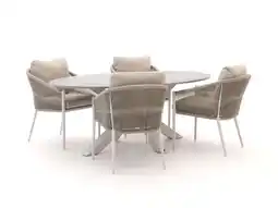 Kees Smit Bellagio Mineo/Induno Ellips 200cm dining tuinset 5-delig aanbieding