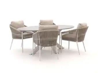 Kees Smit Bellagio Mineo/Induno Ellips 200cm dining tuinset 5-delig aanbieding