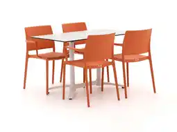 Kees Smit Forza Sile/Canzo 120cm dining tuinset 5-delig stapelbaar inklapbaar aanbieding