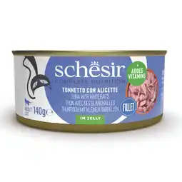 Zooplus Voordeelpakket: 24x140g Schesir Complete Nutrition in gelei tonijn met witte vis natvoer voor katten aanbieding