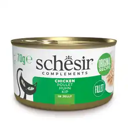 Zooplus Voordeelpakket: 24x70g Schesir Complementen in gelei kip natvoer voor katten aanbieding