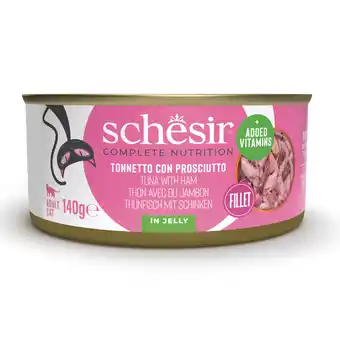 Zooplus 6x140g Tonijn met ham Schesir Complete Nutrition in gelei natvoer voor katten aanbieding