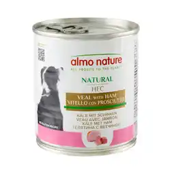Zooplus 6 x 280 g Almo Nature Classic Kalf met Ham (290 g) Hondenvoer aanbieding