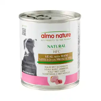 Zooplus 6 x 280 g Almo Nature Classic Kalf met Ham (290 g) Hondenvoer aanbieding