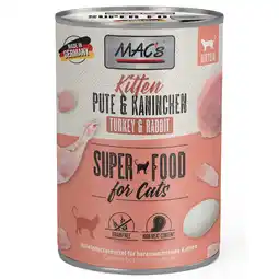 Zooplus MAC´s Cat 6 x 400 g Kattenvoer - Kitten (Kalkoen & Konijn) aanbieding