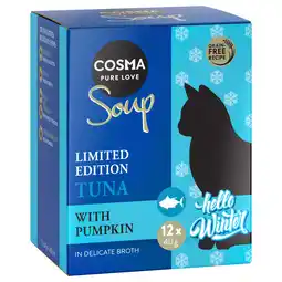 Zooplus 24x40g Soup Winter-Edition Tonijn met Pompoen Cosma Kattenvoer aanbieding
