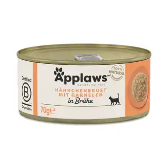 Zooplus Applaws in Bouillon 6 x 70 g Kattenvoer - Kipfilet met garnalen aanbieding