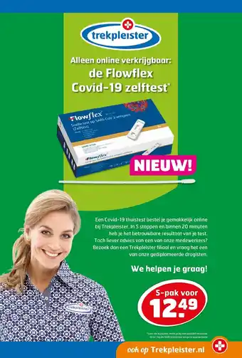 Trekpleister Alleen online verkrijgbaar: de flowflex covid-19 zelftest aanbieding