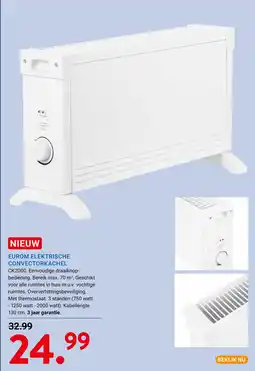 Kluswijs Eurom elektrische convectorkachel aanbieding