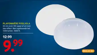 Kluswijs Plafonnière pogliola aanbieding