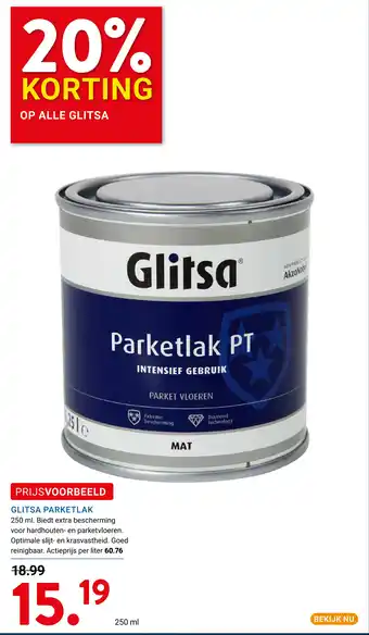 Kluswijs Glitsa parketlak aanbieding