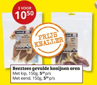 Tuinland Beeztees gevulde konijnen oren aanbieding