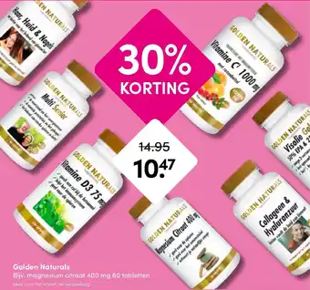 Drogisterij Visser Golden Naturals aanbieding