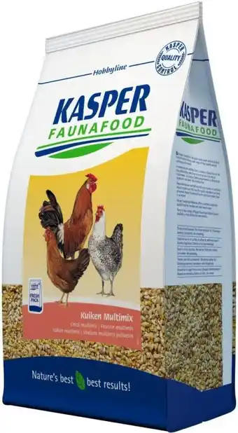 Intratuin Kasper Faunafood kippenvoer multimix kuiken 4 kg aanbieding