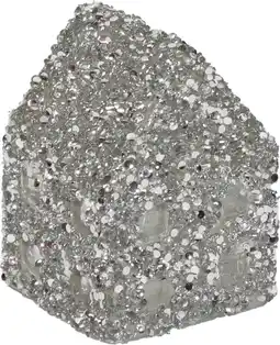 Intratuin Kerstfiguur Strass Huis zilver 7,5 x 7,5 x 10 cm aanbieding