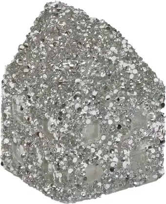 Intratuin Kerstfiguur Strass Huis zilver 7,5 x 7,5 x 10 cm aanbieding
