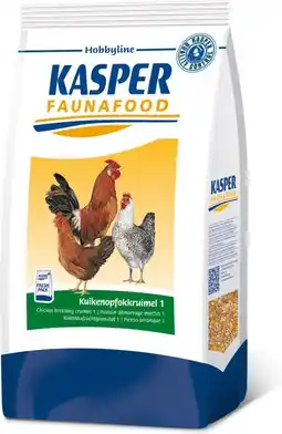 Intratuin Kasper Faunafood kippenvoer kuikenopfokkruimel 4 kg aanbieding