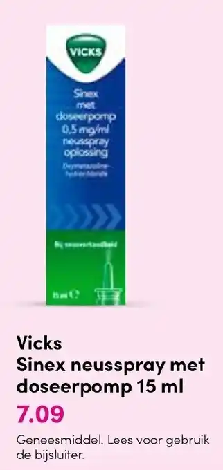 Drogisterij Visser Vicks Sinex neusspray met doseerpomp aanbieding