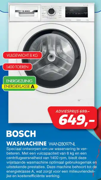 Vobis Bosch wasmachine WAN28097NL aanbieding